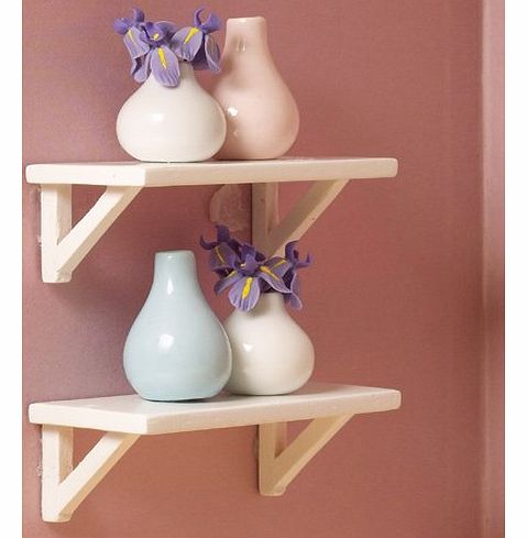 Small White Wall Shelves, 2 pcs