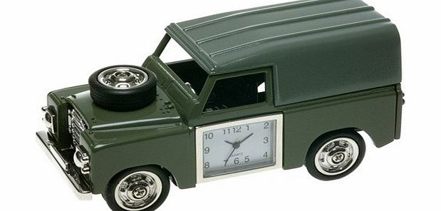 The Emporium Miniature Clocks Miniature Four-Wheel Drive 4-X-4 Green Novelty Desktop Collectors Clock 0475