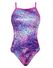 Girls Princess Swimsuit - Pink Metallic