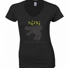 Hobbit King Smaug Black Womens T-Shirt Large