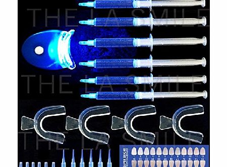 The LA Smile X6 GEL BLUE DELUXE HOME TEETH WHITENING KIT **INCLUDES FREE BLUE DESENSITISING GEL** HIGH LEVEL DENTAL WHITENING - 100 MONEY BACK GUARANTEE