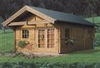 Manston Log Cabin: Shutters (both sides) 69 x 79 - Natural Timber