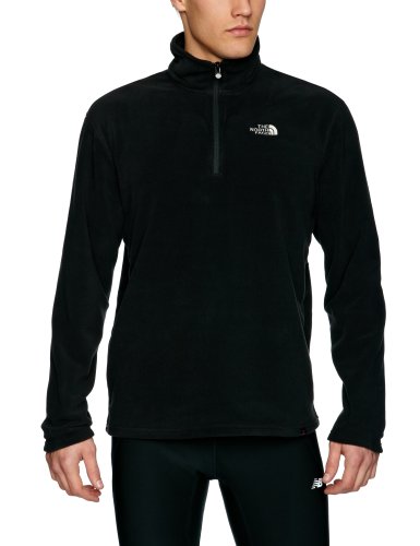 Mens 100 Glacier 1/4 Zip Pullover Fleece - TNF Black, X-Large