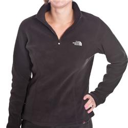 North Face Womens 100 Glacier 1/4 Zip - Black