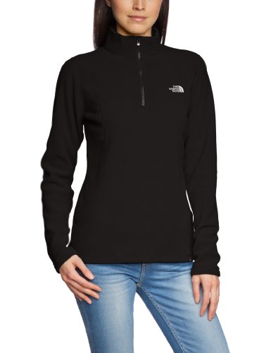 Womens 100 Glacier 1/4 Zip Pullover Fleece - TNF Black, Medium