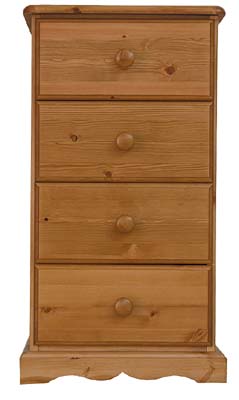 The Pine Factory BADGER 4 DRAWER BEDSIDE CABINET