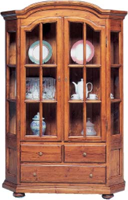 The Pine Factory BOOKCASE GLAZED GEORGIAN LG