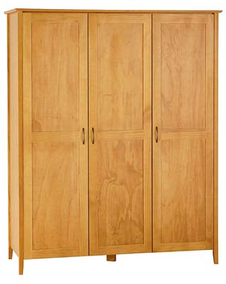 The Pine Factory SHAKER STYLE TRIPLE PINE WARDROBE