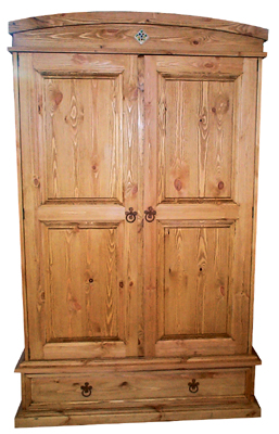 The Pine Factory VALETTA MEDIUM 2 DOOR / 1 DRAWER PINE WARDROBE