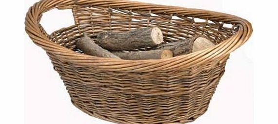 The Range Manor Brown Willow Log Basket 0302