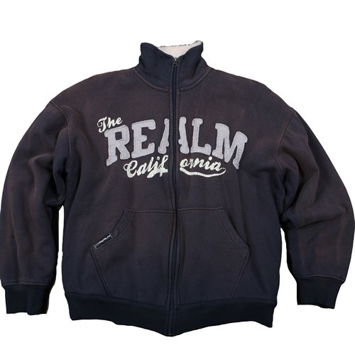 Mens The Realm Hogans Zip Up Sweat Dark Indigo