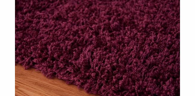 The Rug House THICK SOFT LUXURY AUBERGINE SHAGGY RUG 9 SIZES AVAILABLE 60cmx110cm (2ft x 3ft7``)