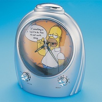 homer talking bedside alarm clock