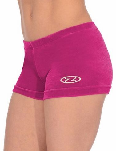 The Zone Z2000 Smooth Velour/Lycra Hipster Shorts, cerise, size 32