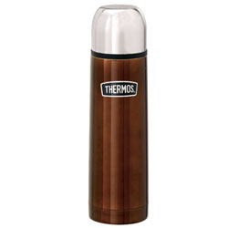 Heritage Steel Flask 0.5 Litre Brown