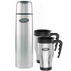 Insulated Flask and Travel Mug Set
