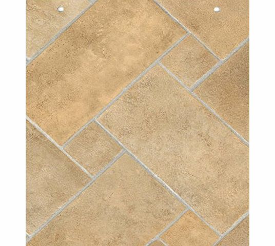 TheRugShopUK 1202 - White Cream Brick High Quality Anti Slip Vinyl Flooring Home Office Kitchen, Bathroom Lino 2M 3M 4M Roll (3.8 MM Thick)