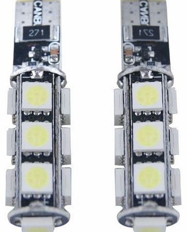 THG 2 Pieces of W5W T10 501 Error Free Canbus Xenon White 13 5050 SMD LED 360 Degree Lighting Car Interi