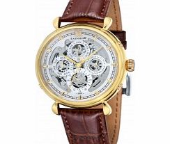 Thomas Earnshaw Mens Grand Calendar Brown Watch