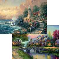 Kinkade Cobblestone Bridge 1000 Pce Puzzle