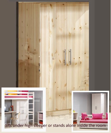 Thuka HIT Lowrobe Wardrobe In Natural Pine Finish