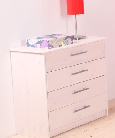 Whitewash Pine Chest Of Drawers