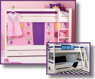 Thuka Trendy Simple Whitewash Bunk Bed