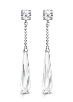 Silver Cubic Zirconia Drop Earrings