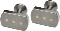 Rectangular Titanium Cufflinks with Yellow Dots