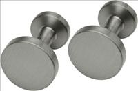 Round Flat Titanium Cufflinks by Ti2