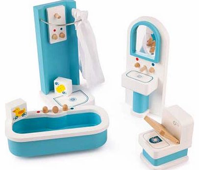 Wooden Dolls House - Bathroom Furniture