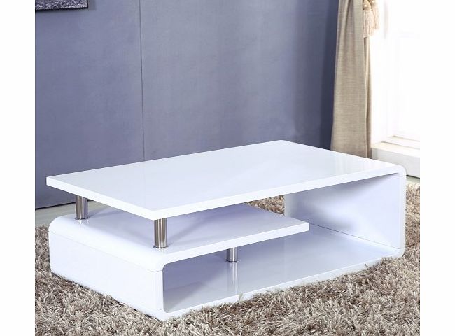 Tiffany High Gloss Assymetrical Coffee Table