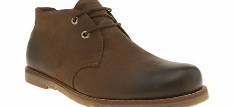 Timberland Brown Rugged Plain Toe Boots