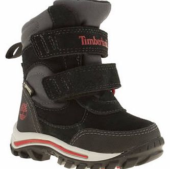 kids timberland black & red chillberg boys