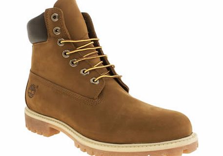 Timberland Tan 6-inch Premier Brown Leather Boots