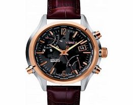 Timex Intelligent Quartz Mens Black Brown World