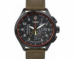 Timex Intelligent Quartz Mens Black Olive Linear