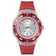 TIMEX MARATHON RED JELLY WATCH