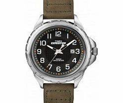 Timex Mens Black Brown Expedition Rugged Metal