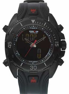 Mens Ironman Black Dual Tech Watch