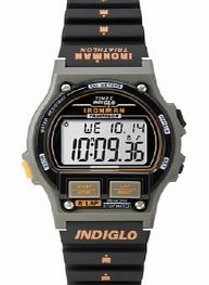 Mens Ironman Black Triathlon 8-Lap Watch