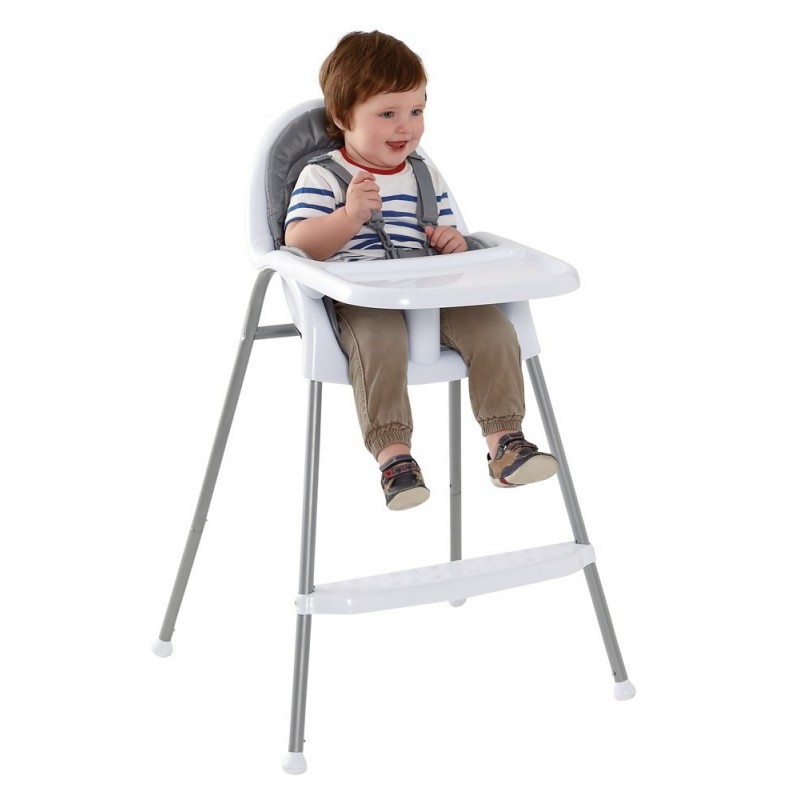 Lotus Highchair-White/Grey HC7