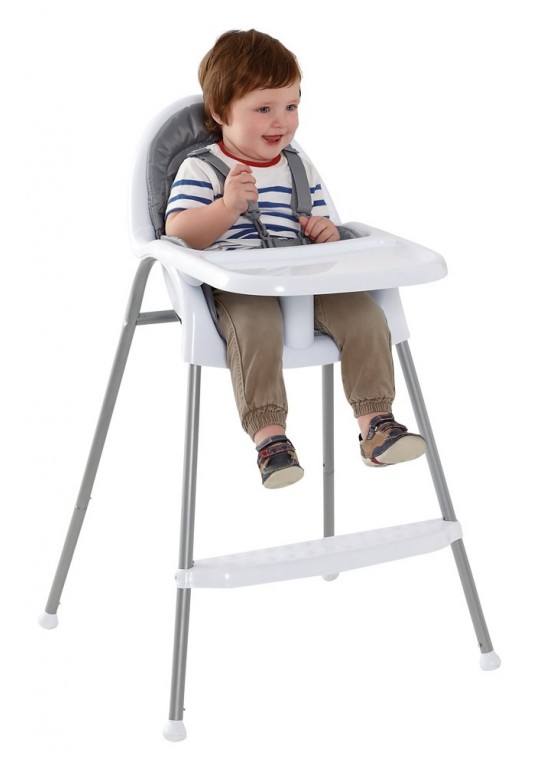 Lotus Highchair-White/Grey (New)