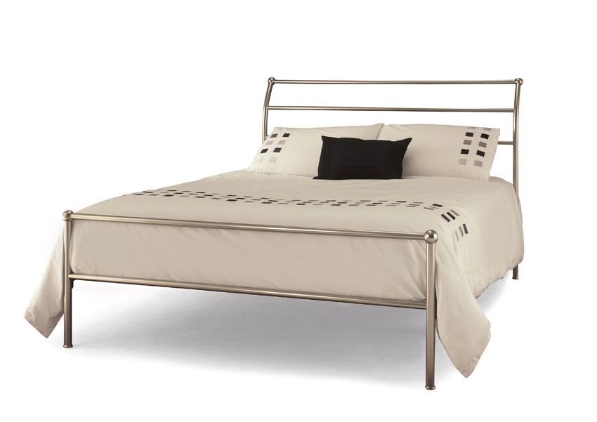 Satin Nickel King Size Bedstead