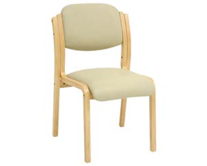 Titan vinyl beech framed side chair