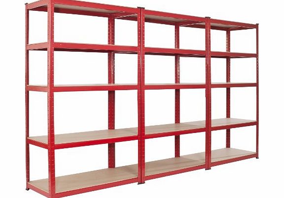 TitanStrong 3 bay Warehouse Racking 5 Tier Shelving Heavy Duty 265kgs per Shelf