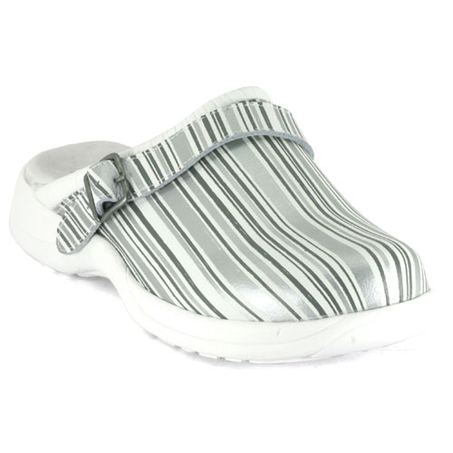 - 0496 Stripes - White / Silver