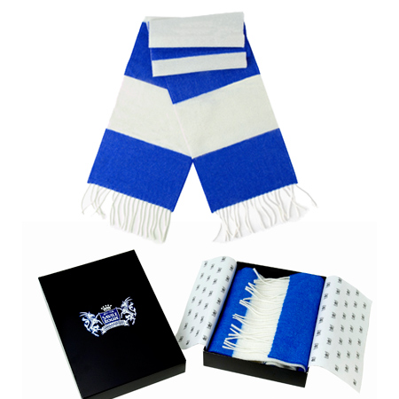 Blue Cashmere Bar Scarf Retro Football Shirts
