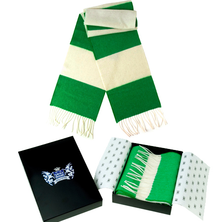 Green Cashmere Bar Scarf Retro Football Shirts
