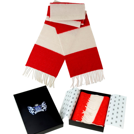 Red Cashmere Bar Scarf Retro Football Shirts